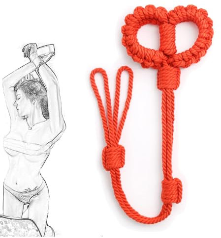 Deluxe Bondageseile Bondage Seil SM Handschellen Handcuffs Sex mit Leine Ketten Fesseln Set Weiches Baumwollseil Fesselseil BDSM Fesselspiele Requisiten Sex Spielzeug für Paare Extrem