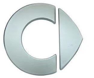 LJCXZS Auto Emblem Logo Aufkleber für Smart Fortwo A453 2014-2019,Metall Emblem Front Motorhaube Auto Frontkennzeichen Kofferraum Lenkrad Logo Rostfrei Langlebiges Auto Zubehör,Silver-Car Logo
