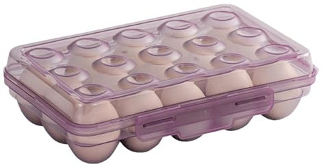 Eierbehälter Für Kühlschrank, Eierhalter Aufbewahrung, 15 Gitter Eier Organizer Behälter Mit Deckel, Eierablage Organizer, Transparenter Eierhalter, Eier Aufbewahrungsbox Für Kühlschrank, Zuhause