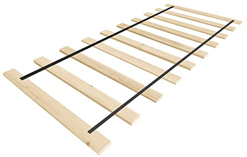 Lermowood Rollrost 140 x 200cm (2 x 70 cm, 10 Latten) - Extrem stabil, Massivholz - Lattenrost Bettrost Holzlatten Latten Rost