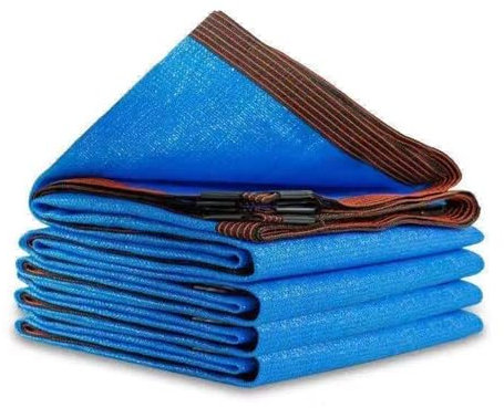 Telo ombreggiante rettangolare, protezione UV, 6 x 10 m, blu, per balcone, giardino, pergola, serra, occhiello, rete parasole per uso esterno