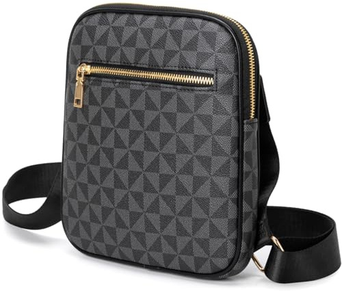 Hjkiopc Sacs à Bandoulière,Sacoche Bandouliere Multifonctionnel,Sac à Bandoulière vintage shoulder pour homme,Sacs business,petit Étanche loisirs sac à dos,pour le travail,les voyages (Noir)