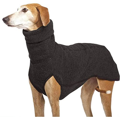 Imily Bela Hundepullover Fleece Rollkragen Hundemantel Warmer Weste Pullover Outdoor Hundejacke Winterkleidung für Kleine Mittel Große Hunde,Schwarz,M