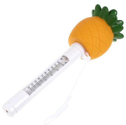 2 Pièces Thermomètre de Flottant de Ananas Mesure de Température de Eau Celsius Fahrenheit Accessoire Décoratif pour Aquarium