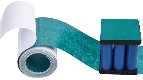 AHANDMAKER Rollo de papel adhesivo aislante eléctrico, 1 rollo de 80 mm de ancho, 5 m de longitud, color verde, autoadhesivo, paquete de baterías, aislador para protección eléctrica