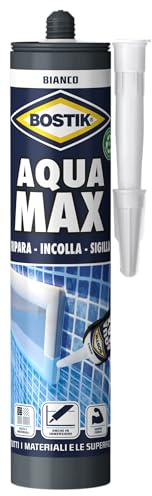 Bostik Aqua Max Blanco 425 gr cartucho, pegamento de montaje y sellador permanente resistente al agua