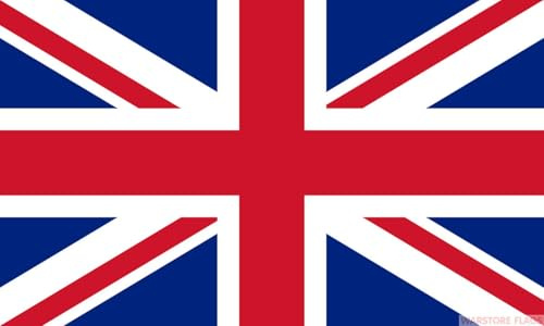 Bandera de Reino Unido resistente y duradera de 3 x 2 pies con cuerda y palanca FlagSuperstore