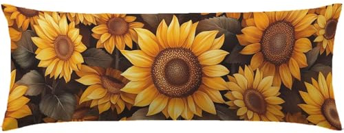 Colore Arancione Cuscino per Dormire Laterale 40x120 Cuscino Lungo per Dormire Lateralmente per Gravidanza e Sostenere la Maternità, Migliorare La Qualità Del Sonno, Federe Cuscini Letto Fiori Q-592