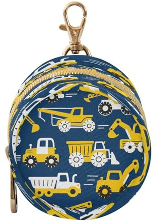 Porte-tétine de voyage avec fermeture éclair et clip pour porte-monnaie, porte-monnaie, articles neutres pour bébé - Bleu foncé et jaune
