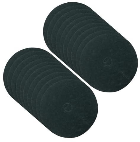Abaodam Lot de 20 Tapis de Paillis Non Tissé pour Arbres et Plantes Protection Anti-Racines Respirante Diamètre 32 CM Trou Central 4 CM Toile Paillage Jardin Extérieur Anneaux Paillis