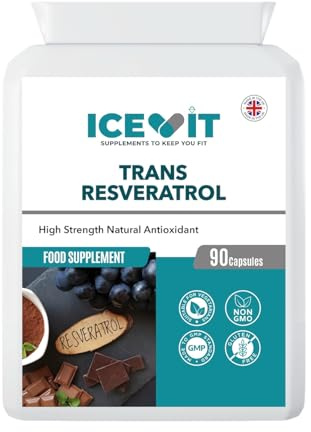 ICEVIT Trans-Resveratrol 150mg, 90 Vegan Capsules, 3 Month Supply