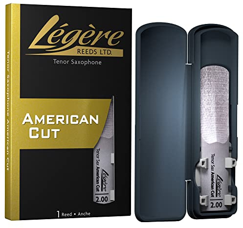 Légère Reeds - Tenorsaxophonblatt, American Cut, Blattstärke 2.00 (TSA2.00) - Hochwertiges synthetisches Holzblasrohr