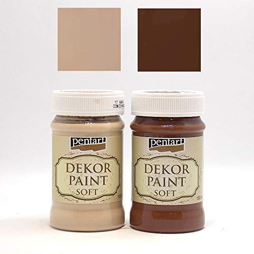 Zita´s Creative Dekor Paint Chalky Set 2x100ml - Set 21 Kreidefarbe, Vintagefarbe, Mattfarbe, Bastelfarbe