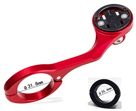 Chooee Fahrrad Halterung für Garmin Edge 200, 500, 510, 800, 810,Rot | | 6061-T6 Alu, stabil & korrosionsbeständig; Kurzhalter, zentrale Montage, ; leicht,kompatibel Garmin Edge& GoPro.