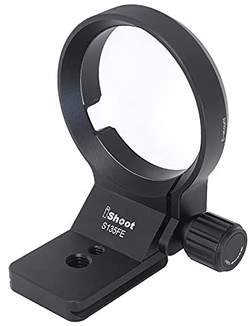 iShoot CNC Machined 62.5mm Tripod Mount Ring Lens Collar for Sony FE 135mm f/1.8 GM Lens, Built-in ARCA Type Quick Release Plate Compatible with Tripod Ball Head of ARCA-Swiss PMG SUNWAYFOTO BENRO