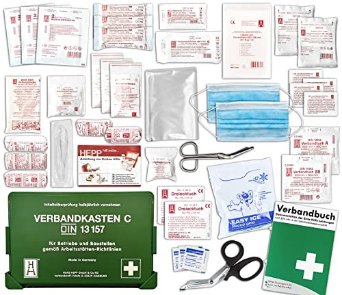 Neuer DIN 13157:2021 für Betriebe inkl. perforiertem Verbandbuch - DSGVO - & Extras L