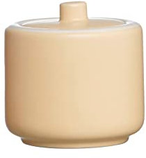Ritzenhoff & Breker Sucrier Jasper Vanille Ø 8,5 cm Boîte pour café et gâteau en grès, récipient à épices avec couvercle, glaçage mat et toucher doux
