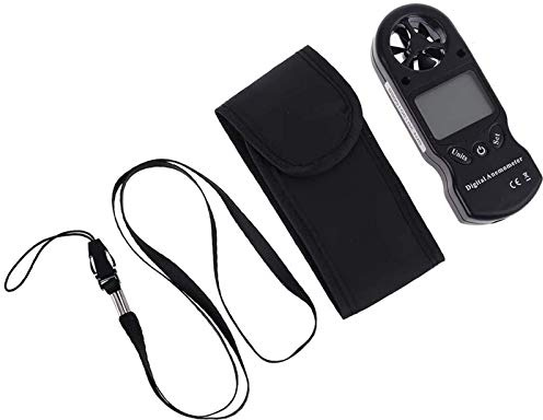 ZXM 8 In 1 Digital Anemometer LCD Display Thermometer Wind Speed Chill Barometric Pressure Altitude DEW Point Outdoor Weather Measurement (Color : Black)