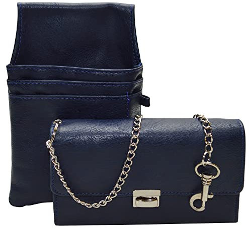 flevado Kellnerset Geldbörse mit Etui und Kette Gastronomie Bedienung (dunkelblau)
