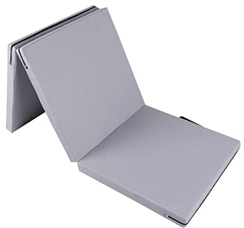 Turnmatte Weichbodenmatte Dreifach Gefaltete Gymnastik-Tumbling-Matte, wasserdichte Und rutschfeste Abriebfeste PU-Sport-Fitnessmatte, Trainingsmatte Aus Leder Mit Tragegriff (Size : 180x60x5cm)