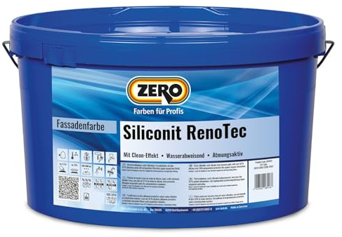 Zero Siliconit RenoTec Fassadenfarbe weiß 12,5 l | wetterbeständig