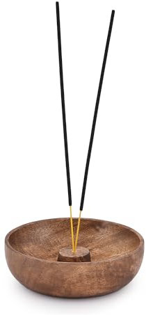 EDHAS Incense Burner Stick Holder Bowl, Ash Catcher Bowl for Home Décor, Meditation, Yoga (12.7cm x 12.7cm x 3.81cm)
