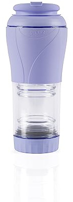 Pressca - Portable Coffee & Tea Maker - Thermal Coffee & Tea Infuser, French Press, Single Serve Coffee Maker, BPA Free - Home & Kitchen Accessories & Utensils - 12 fl oz, Lilac