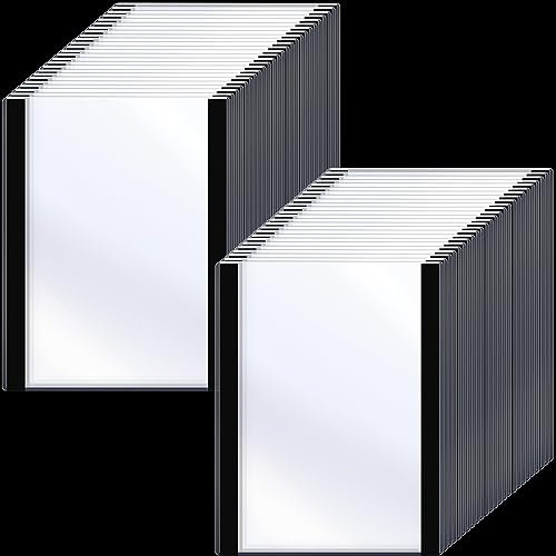 Magnetischer Schilderhalter, Wandhalterung, selbstklebend, magnetisch, Wandhalterung, mit transparenter PVC-Abdeckung, Halter für Briefgröße, Poster, Zuhause, Büro, Geschäft, 50 Stück