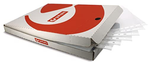 Grafoplás | Caja 100 Fundas Plástico Cristal | Tamaño Folio | Polipropileno Calidad Estándar | Lomo Reforzado | 16 Taladros | Perfectas como Material Escolar y de Oficina