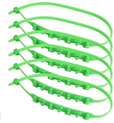 6 Stück rutschfeste Schneeketten for Motorräder, Fahrräder, Räder, Reifen, rutschfeste Schneeketten, rutschfeste Kabelbinder, Verkehrssicherheitszubehör (Size : 6pcs green)
