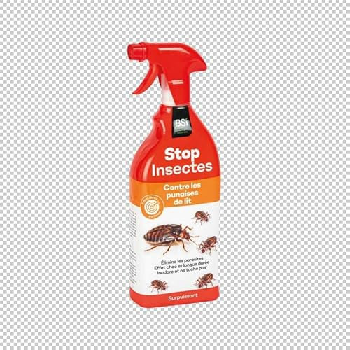BSI - Spray Foudroyant - Anti-Punaises De Lit - 800 ml - Effet Radical Sur Tous Les Insectes Rampants, Translucide