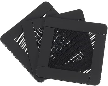 sourcing karta uppsättning av 3 PC-dammfilter, 60 x 60 mm magnetisk ram PVC dator chassi fläkt dammskydd för datorchassi högtalare, svart