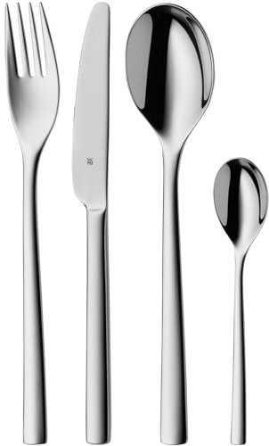 Silit Trend Besteck Set 6 Personen, 24-teilig, Monobloc-Messer, Crominox Edelstahl poliert, rostfrei, kratzbeständig, langlebig, spülmaschinengeeignet