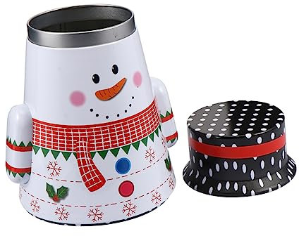 TOPBATHY Kasten Becher Dose weihnachtliche Desktop-Dekoration Weihnachtssnackdose Dosen für Weihnachtsgeschenkkarten Weihnachtsmann Dose Zinn the holiday theholiday Süßigkeitenglas Eisen