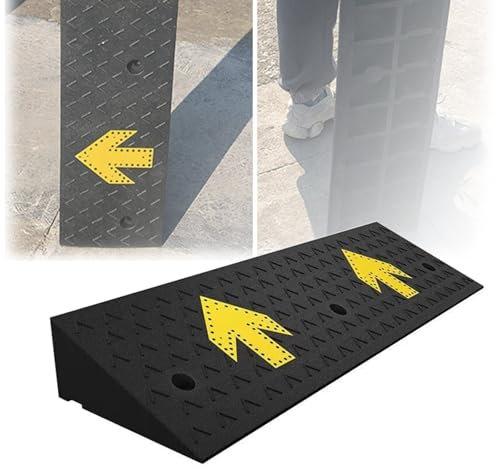 Rampe de Bordure en Caoutchouc pour Trottoir/allée, Rampe de seuil Robuste, Rampe de Pente pour Portes, Garage, Fauteuil Roulant, vélo, Moto, Scooter (Taille : Hauteur 20 cm (7,9 Pouces))