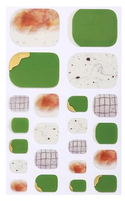 22 Tips Adhesive Toe Sticker Tips Full Toe Art Supplies Foot Decal for Women Girls