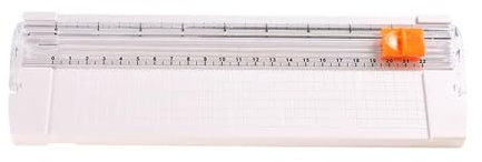 LXHZSY Schneidelineal A4/A5 Papier Foto Trimmer Cutter Scrapbook Trimmer Leichte Schneidemaschine Bürobedarf(White)