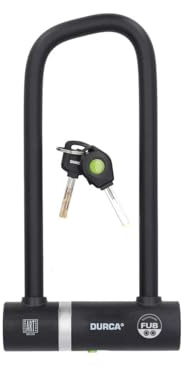 Durca - Antivol U Vélo 140x275 mm - Acier Trempé 14 mm - Certifié ART2 et Certifié FUB 2 Roues - Clé Lumineuse - Cache Anti-Poussière - Protection Cadre