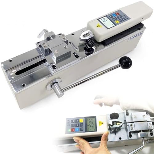 Horizontal Push-Pull Test Bench with Pressure Gauge, 1000N Load Capacity, Manual 150mm Travel, Digital Display Force Gauge Kit for Precision Testing
