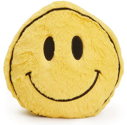 Warmies Wärmekissen mit Smiley-Gesicht, mikrowellengeeignet, gewichtet, leicht nach französischem Lavendel duftend – Groß