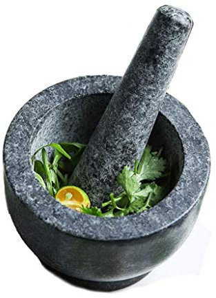 ABNNHK Set di Mortaio e pestello in Marmo, macinacaffè Manuale, levigatrice Manuale da Cucina, Stile retrò, Mortaio e pestello per Cucinare