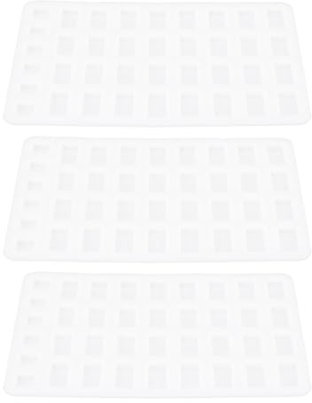 FENICAL 3Pcs Miniature Brick Mould Silicone Building Brick Mold with Accurate Dimensions White for Recreational Purposes and Architectural Models Versatile DIY Applications