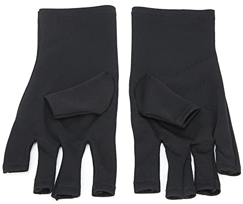 Omquot Guante Anti-UV con Protección UV para el Cuidado de la Piel del Arte de las Uñas, Flexibles de Protección para Manicura para una Lámpara de Curado Eficaz del Arte de las Uñas, Adecuado para