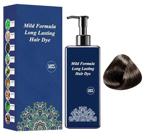 Teinture Capillaire Crème Couvrante pour Cheveux Gris | Extraits Végétaux Naturels Léger Résistance Longue Durée Maison & Salon