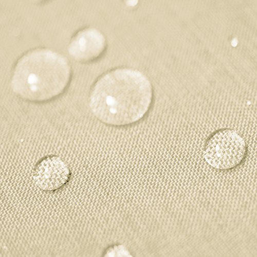 amp-artshop Gartentischdecke Lotus Effekt Oval 160x220 cm Champagner Creme - Farbe wählbar mit Fleckschutz - (LE_O160x220CH)