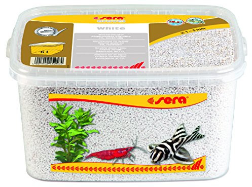 sera Gravel White 1-3 mm 6.000 ml - Weißer Naturkies (Ø 1 - 3 mm) für alle Süß- und Meerwasseraquarien
