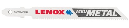 LENOX Tools 1991567 T-Shank Medium Metal Cutting Jig Saw Blade, 3 5/8 x 3/8 18 TPI, 25 Pack