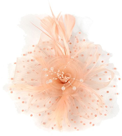 Ulalaza Frauen Fascinators Hut Haarspange Feder Hochzeit Braut Cocktail Hut Derby Kirche Bankett f¨¹r M?dchen