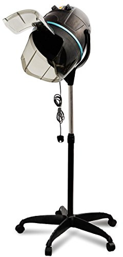 DREAMADE Sèche-Cheveux sur Pied 1050 W Sèche Cheveux Professionnel avec Hauteur Ajustable 125 à 160 CM Température Réglable Chronométrage 0 à 60 Minuteries Idéal pour Salon de Coiffure Maison Noir