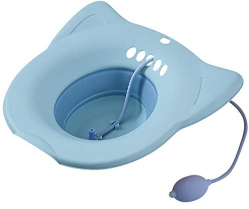 Milisten 1satz Faltbares Sitzbad-bidet Für Senioren Und Schwangere Hygiene-basin Für Toiletten Leicht Zu Reinigen Platzsparend Spritzgerät Blau